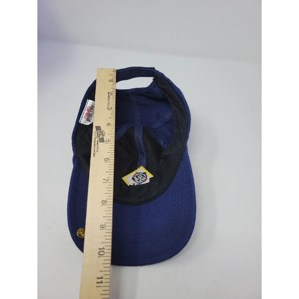Wolf Cub Scout Hat Youth Boys Adjustable Sm/M Yellow Navy Baseball Cap w/ Pin